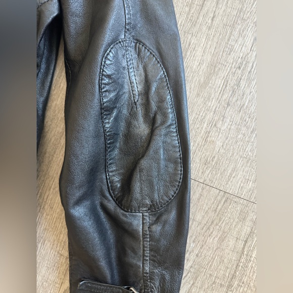 Mauritius Black Scatter Star Leather Jacket Size 8 - Picture 16 of 16